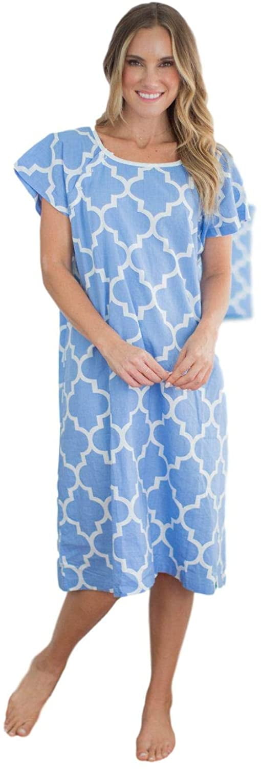 Silvert's Women Open Back Hospital Gown, XL, Lilac Butterfly - Walmart.com